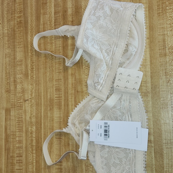 HSIA (2) Lace Underwire Bra - Blue, Ivory, size 40C - Picture 3 of 9